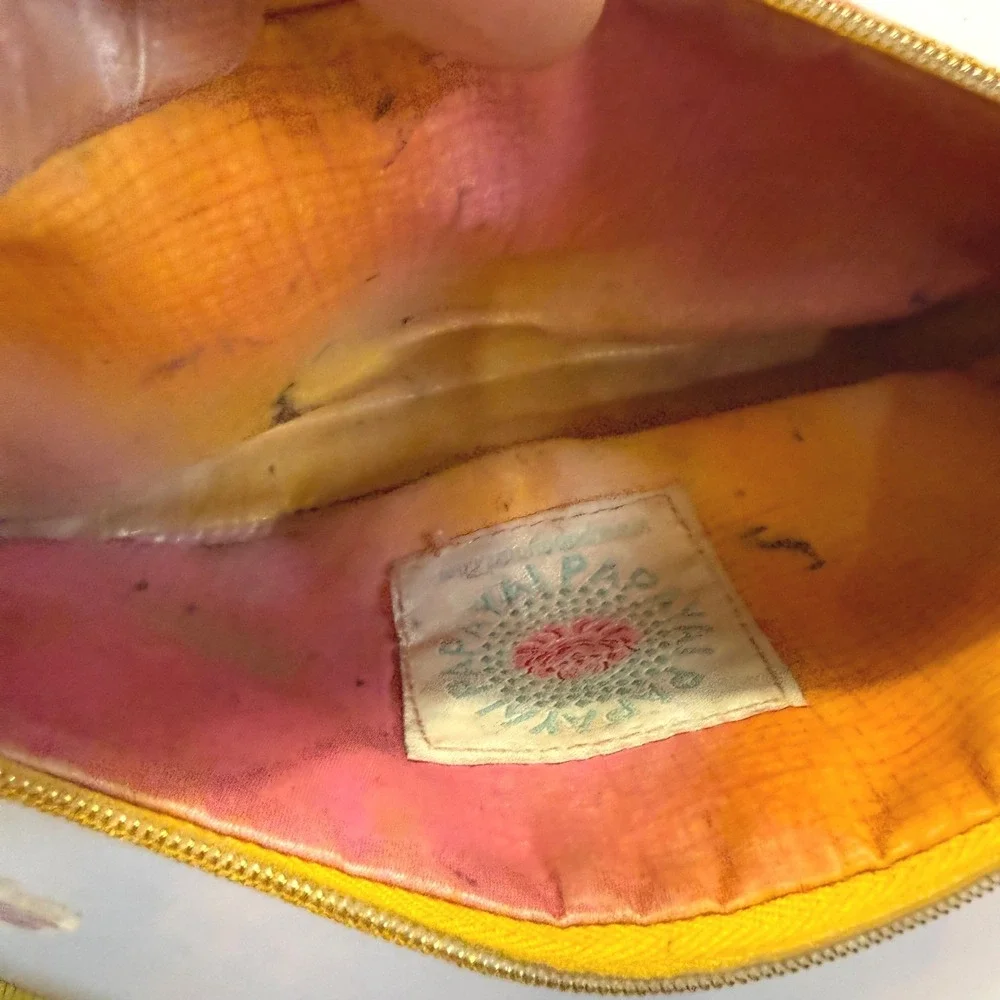 Papaya Art Hong Kong Beauty Small Accessory Pouch Pink Boho Geisha Makeup Bag